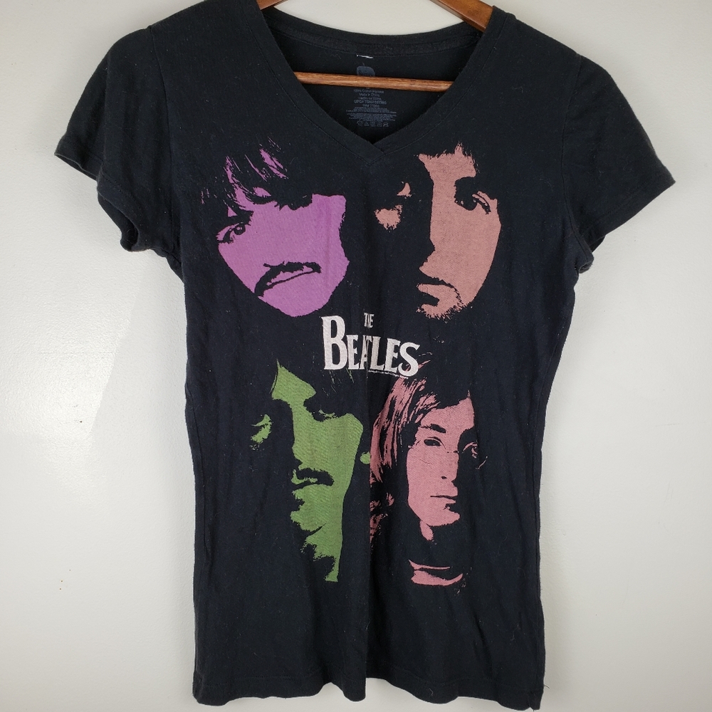 Beatles v neck Graphic Tee
